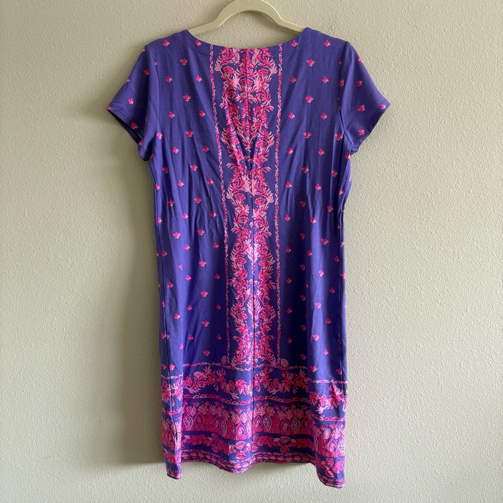 Lilly Pulitzer Sophiletta Dress Women’s Medium Mystical Purple Coral Craze - Picture 5 of 7